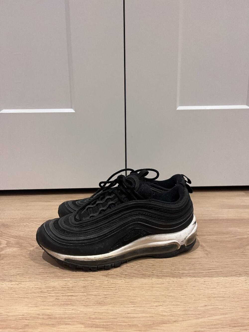 Nike Air Max 97 Black Mesh Women's Size 7.5 921733-006 - Great Condition